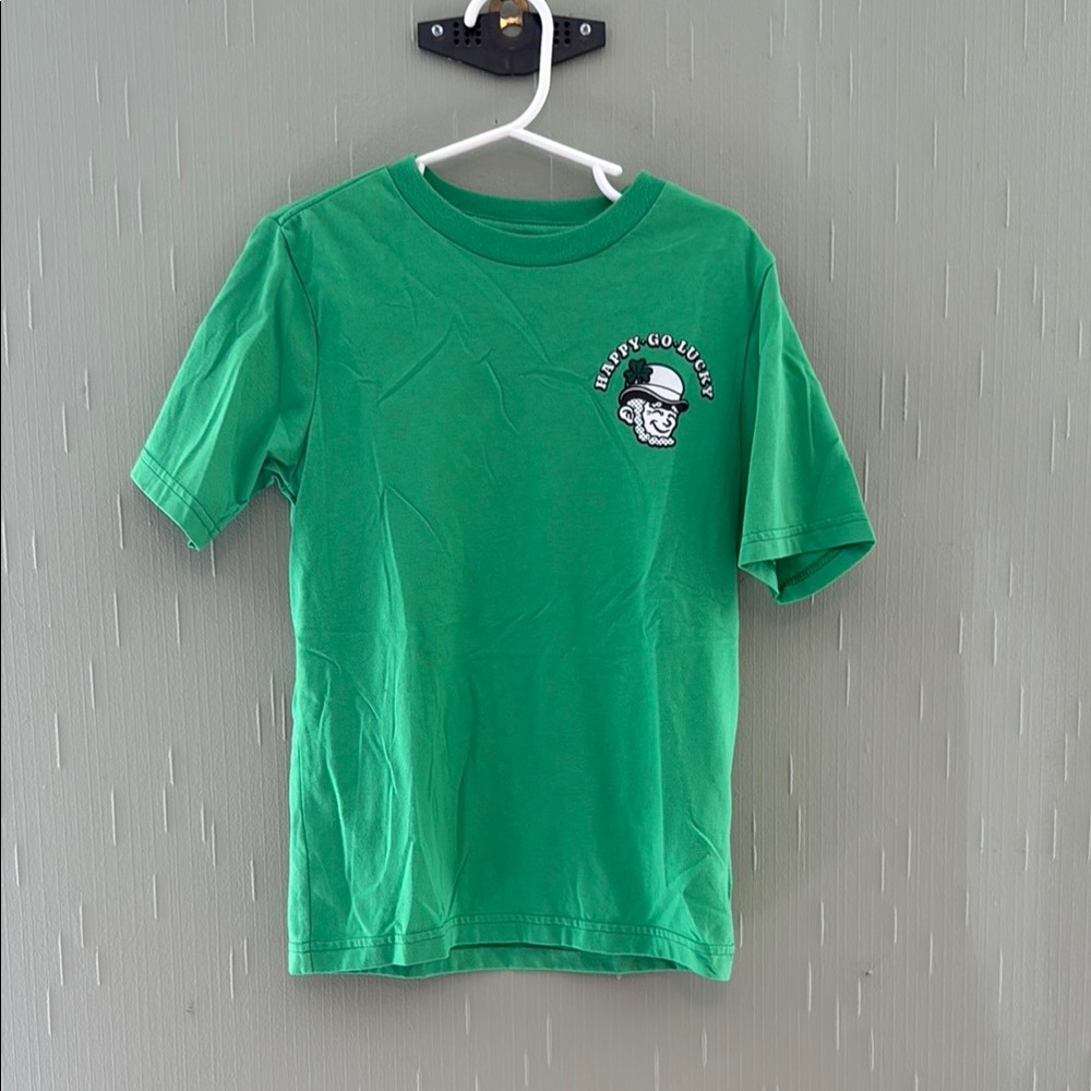 Kelly Green Short Sleeve Tee with Leprechaun Design